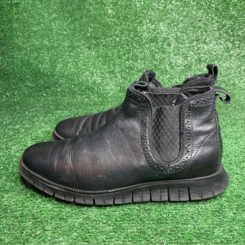 Mark Nason Men's High Top Oxford Sneaker Size 11.5 Black Leather